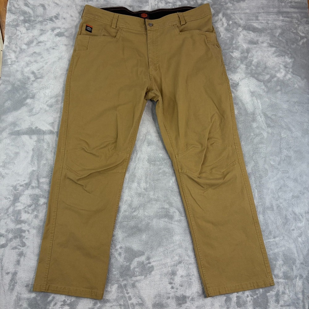 Brunt Pants Mens 42x32 Beige The Torra Pant Workwear Utility Canvas Stretch